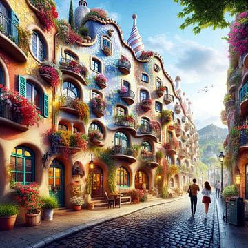 Antoni Gaudi stad 8 van Yvonne van Huizen