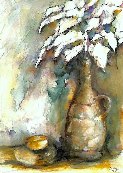 Still life in brown-gold colours. by Ineke de Rijk