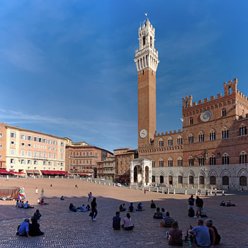 Der Piazza del Campo in der toskanischen Stadt Siena