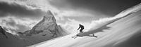 Skifahrer Berge von Poster Art Shop Miniaturansicht