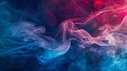 Colourful smoke on a dark background