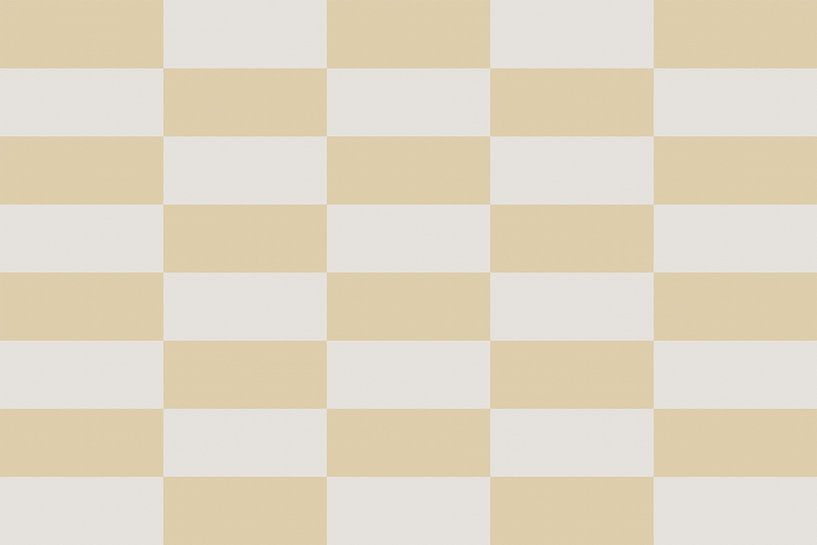 Schachbrettmuster. Moderne abstrakte minimalistische geometrische Formen in Gelb und Weiß 11 von Dina Dankers