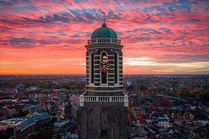Feuriger Sonnenaufgang Zwolle