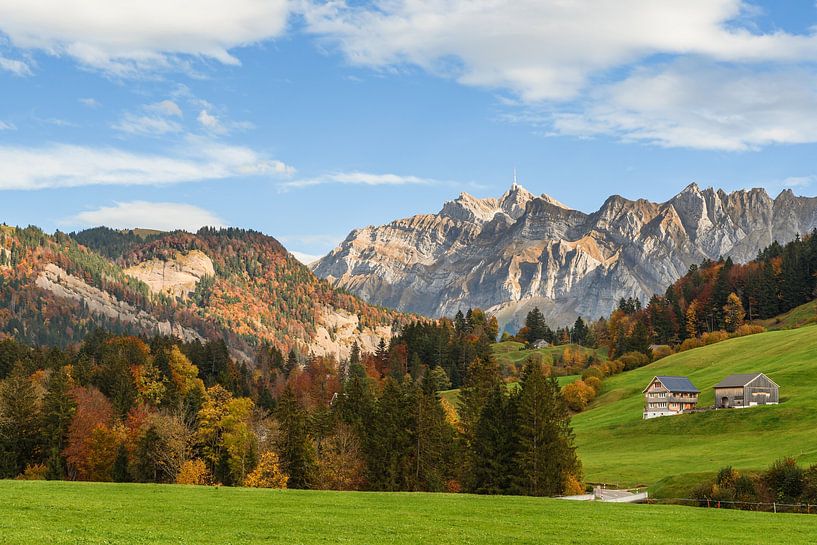 Herbst in den Schweizer Alpen mit Blick auf den Säntis von Conny Pokorny