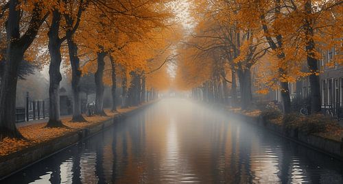 Bomen aan de kanaaloever