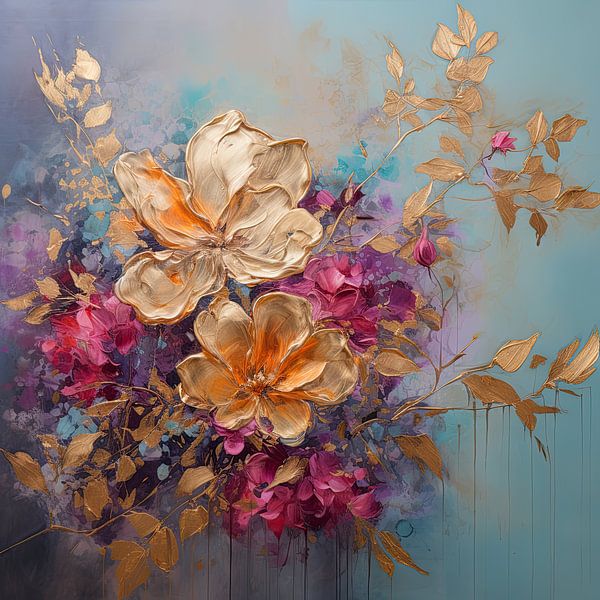 Flowers gold by Imagine