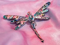 Butterfly brooch made of mother of pearl