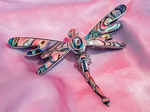 Butterfly brooch made of mother of pearl by Stephaniek Putman