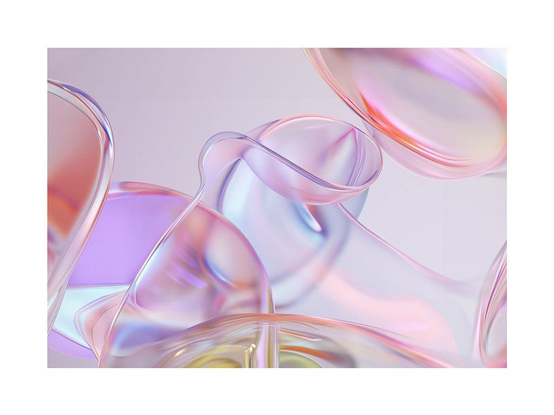 Abstracte glasinstallatie 01 van Malou Studio