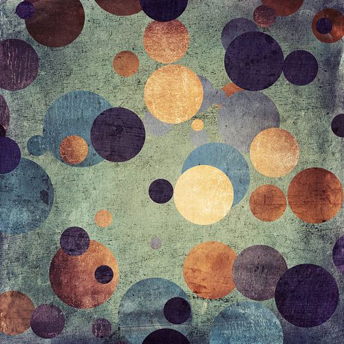 Fall Colors Circles Abstract