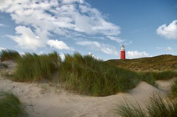 Vuurtoren Eierland in de duinen van Ad Jekel