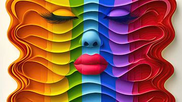 Des vagues colorées : Visage des rêves sur Frank Heinz