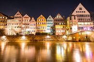 Tübingen bei Nacht an der Neckarbrücke von MindScape Photography Miniaturansicht