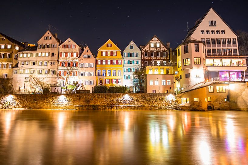 Tübingen bei Nacht an der Neckarbrücke von MindScape Photography