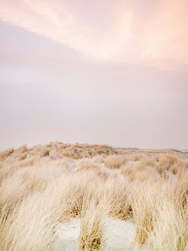 Die Dünen von Ameland | Bunte pastellfarbene Strandfotografie von Raisa Zwart