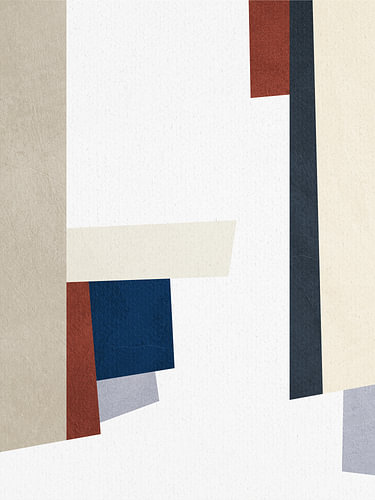Contemporary minimalist geometric abstract art, earthy tones