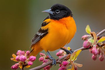 Baltimore oriole (Icterus galbula) by Christian Müringer