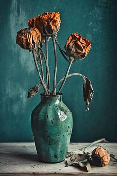 Dry Flowers In Turquoise Vase von Treechild