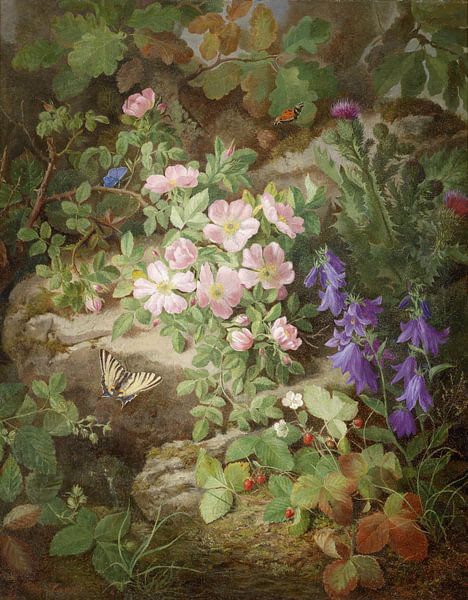 Groot stilleven met alpenbloemen, Josef Lauer van Meesterlijcke Meesters