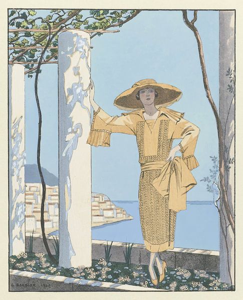 George Barbier - Amalfi ; Robe, de Worth (1922) by Peter Balan