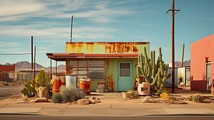 Altes, baufälliges Haus in der Wüste von Arizona, USA