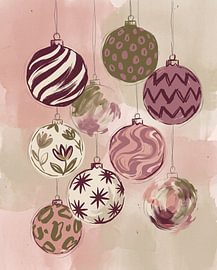 Moderne Weihnachtsdekoration in sanften Farbtönen von Your unique art