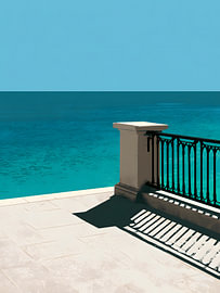 Balkon mit Blick auf das Mittelmeer von Mosaic Dialogue
