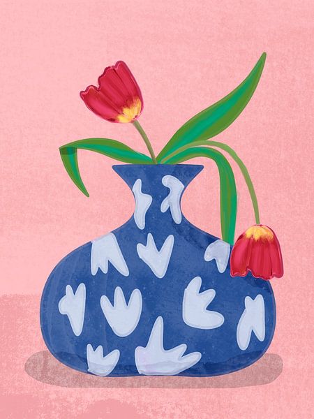 Tulipes dans un vase par Raissa Oltmanns
