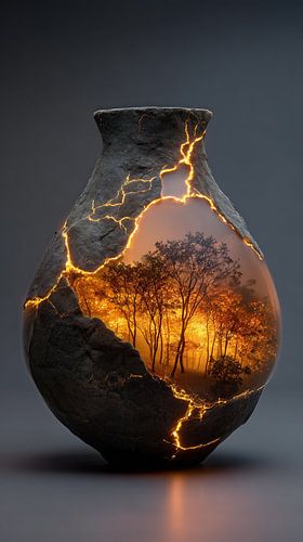 La forêt dans un vase en pierre