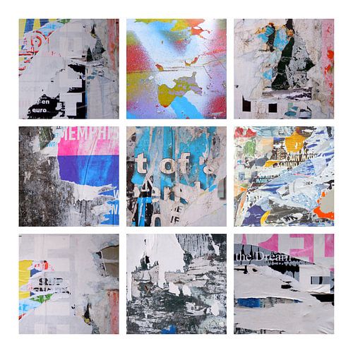 Street art collage "Signs of the Universe"