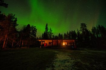 Aurore boréale sur Urho Kekkonen.