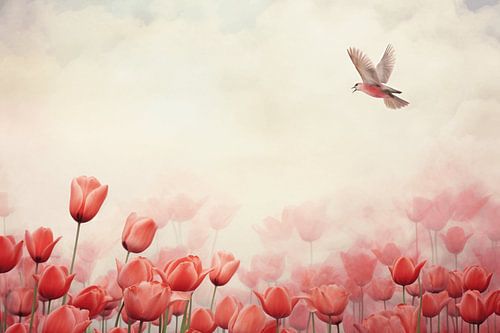 Bird's eye view over Tulip display