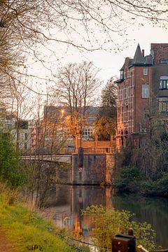 S'morgens langs het water in Gent van Marcel Derweduwen