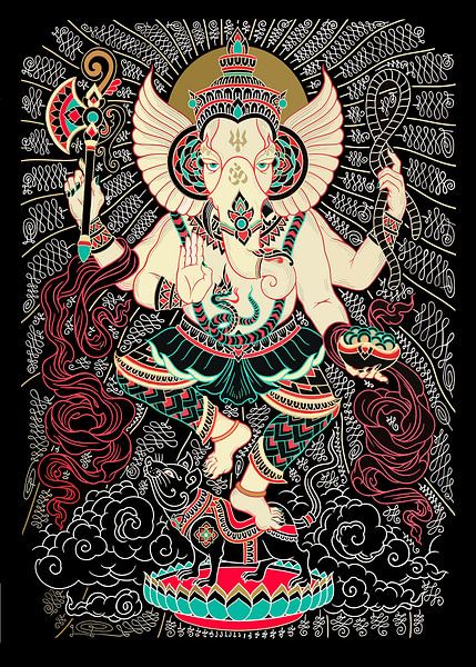 Ornate Ganesha Illustration by Art Kingdom