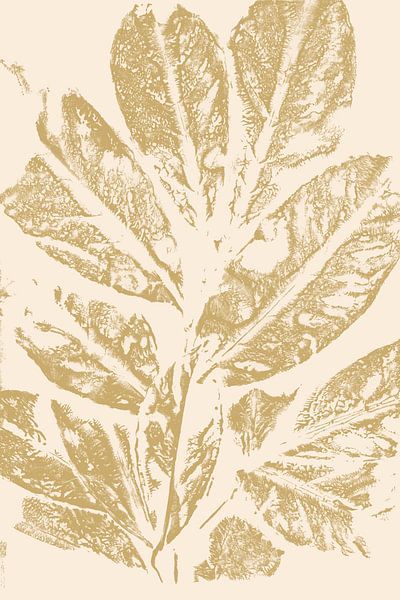 Abstrakte botanische Kunst. Godenblatt. von Dina Dankers