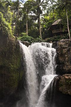 Grote waterval in Ubud op Bali (Indonesie) van Anouschka Hendriks