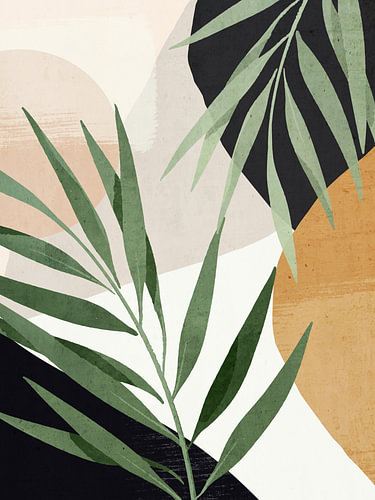Art abstrait : Feuilles tropicales 72