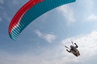 Paraglider in the air