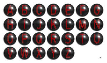 Alphabet No. 24 Balles noires sur L.A.B.
