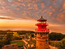 Vuurtoren bij Kaap Arkona bij zonsondergang