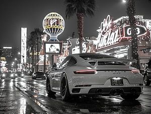 Porsche in Las Vegas _ Monochrom