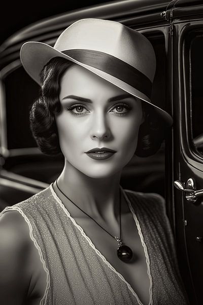 Portrait woman circa 1920 by Carla van Zomeren