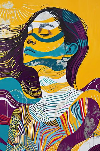 Gelber Hintergrund | Modernes Porträt