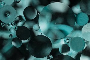 Abstract: Turquoise / petrol circles