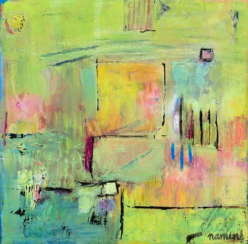 Peinture abstraite verte