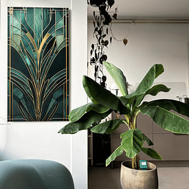 Kundenfoto: Art Deco Elegant Gatsby: Fenster Gatsby (Glasmalerei) von Surreal Media, auf Alu-Dibond