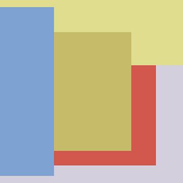 Modern abstract with rectangles and squares by Dina Dankers