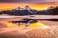 Zonsondergang met Watzmannspieglung