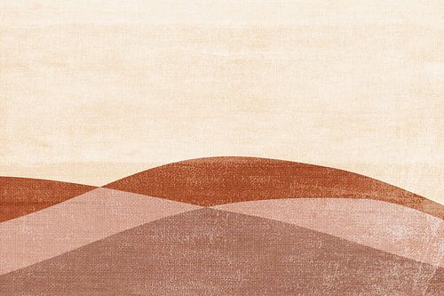 Stoffig Roze , Terracotta en Zand Landschap