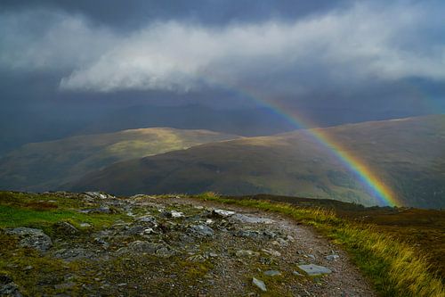 Regenboog landschap Schotland